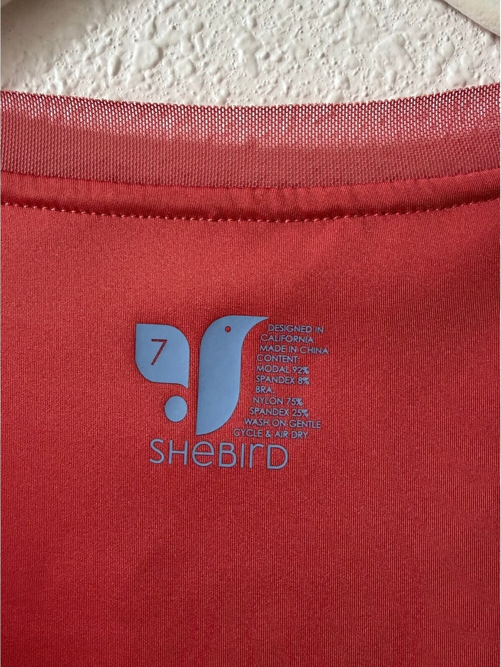 Shebird Flawless Scoop Neck Short Sleeve Tee Red Orange Size 7 / XL Comfy Casual - Picture 3 of 3